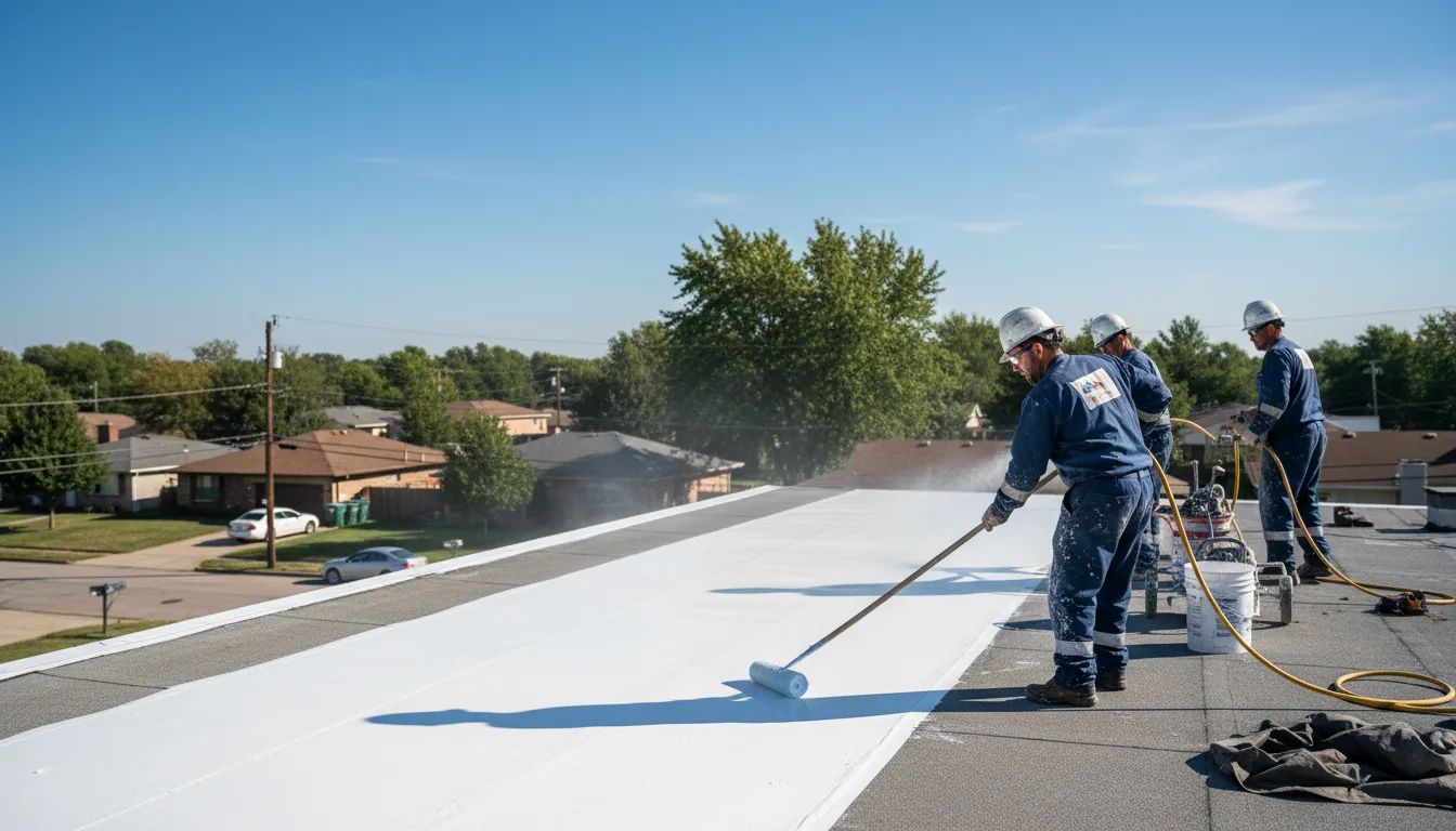 Commercial roof coating in Harvard, IL near me